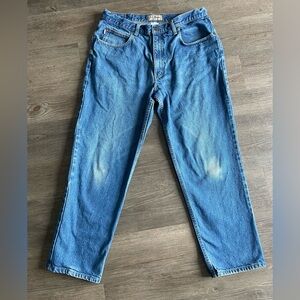 LL Bean Natural Fit Jeans Mens 36x29 Denim Straight Leg Cotton 104731 Blue